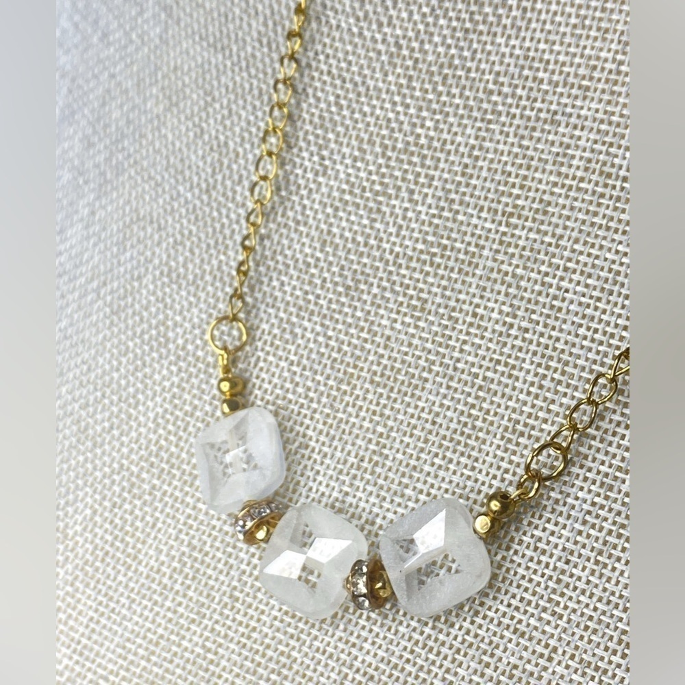 Crystal Statement Necklace l Gold chain fashion jewelry 331